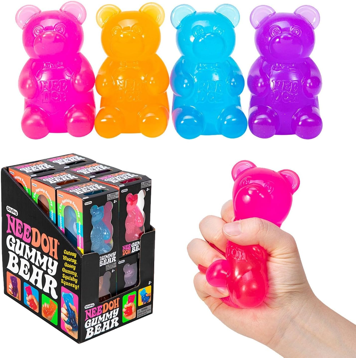NeeDoh Gummy Bear - Squishy Stress Ball