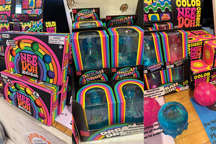 NeeDoh Stress Ball - Original Groovy Glob Fidget Toy - Squishy Sensory Stress Relief for Kids and Adults